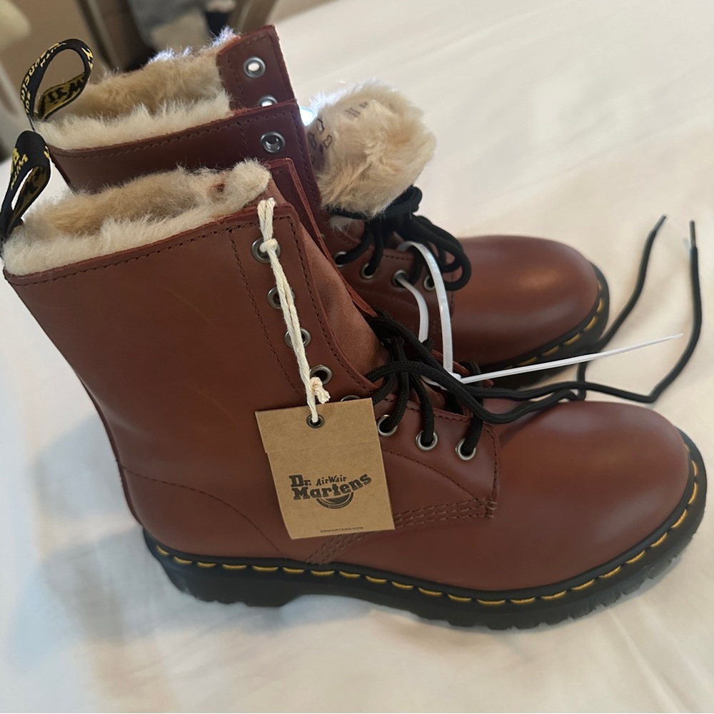 Dr. Martens Airwalk 
1460 WOMEN'S FAUX FUR LINED LACE UP BOOTS
Retails for $160